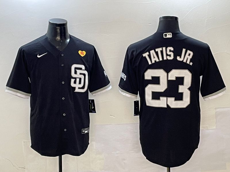 Men San Diego Padres #23 Tatis jr Black Jointly Name Game Nike 2025 MLB Jersey style 5